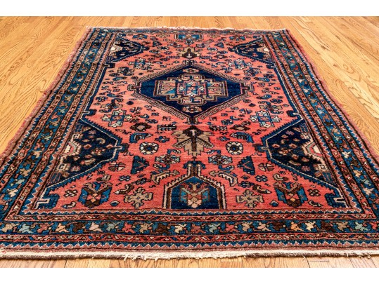 Stunning Semi Antique Hand-knotted Wool Carpet, 5’ X 6’-8”