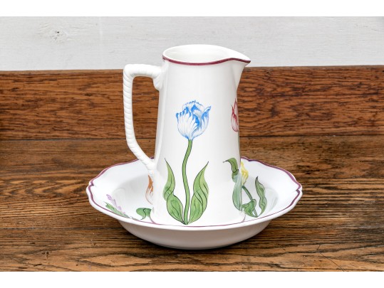 Hand Painted Italian Ceramic Set For Tiffany & Co. 