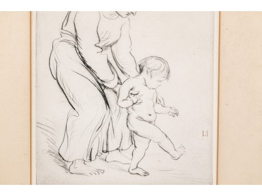 Albert Sterner (Am., 1863-1946) Etching, 