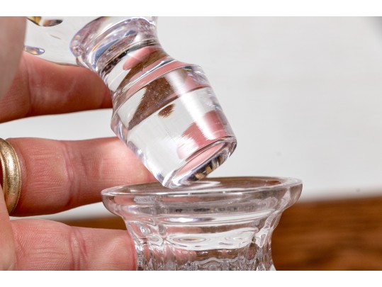 Pair Of Tiffany & Co. Square Glass Decanters