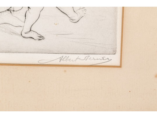 Albert Sterner (Am., 1863-1946) Etching, 