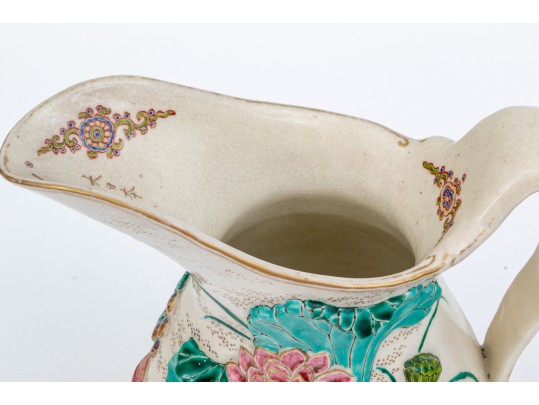 Vintage Japanese Satsuma Pottery Water Pitcher