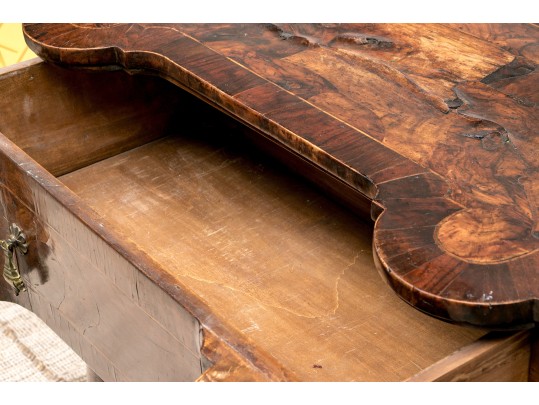 Vintage Italian Highly Figured Olive Wood Chest Of Drawers