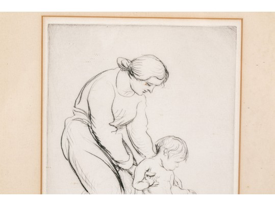 Albert Sterner (Am., 1863-1946) Etching, 