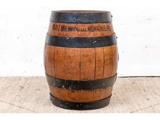Vintage Blatz Heavy Oak Brewing Milwaukee Wisconsin Keg Barrel 