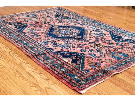 Stunning Semi Antique Hand-knotted Wool Carpet, 5’ X 6’-8”