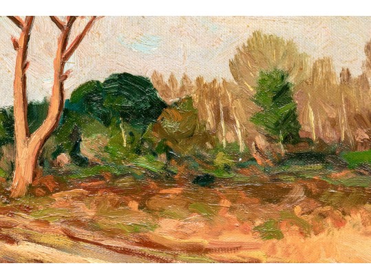 Luigi Salsiccioni Toci (Italy, 1895-1968) Oil On Canvas, Italian Landscape 