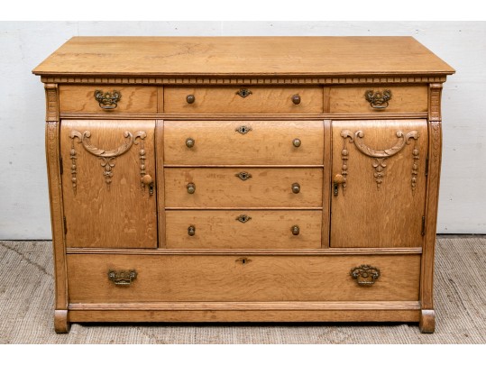 Antique American Oak Sideboard