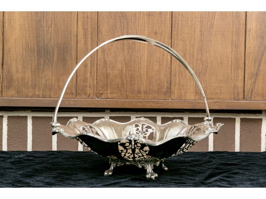 Fine Antique Silverplate Basket 