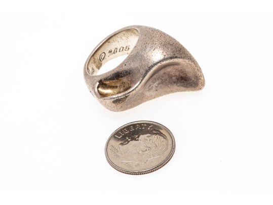Sterling Bracelet, Brooch And Rings, Sizes 6.5