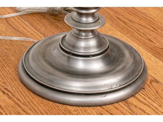 Pair Of Adjustable Classic Chrome Finish Floor Lamps