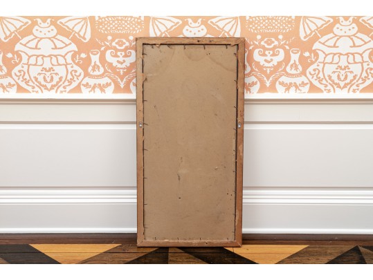 Vintage Hitchcock Style Dark Stained Maple Mirror