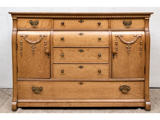 Antique American Oak Sideboard