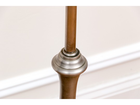 Pair Of Adjustable Classic Chrome Finish Floor Lamps