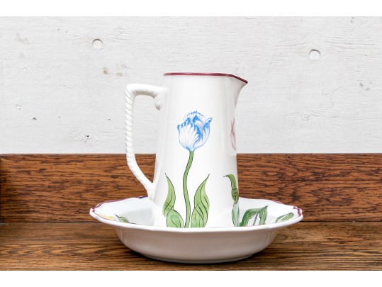 Hand Painted Italian Ceramic Set For Tiffany & Co. 