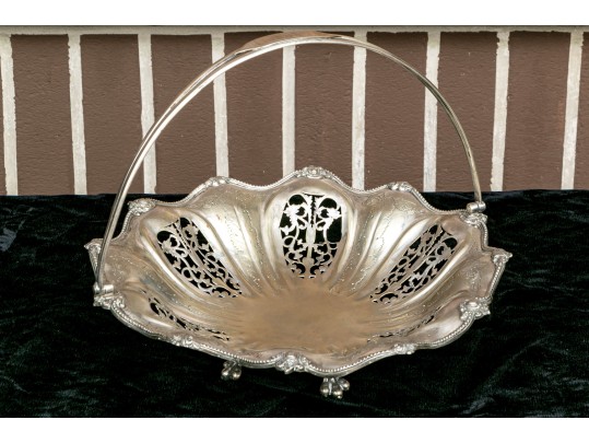 Fine Antique Silverplate Basket 