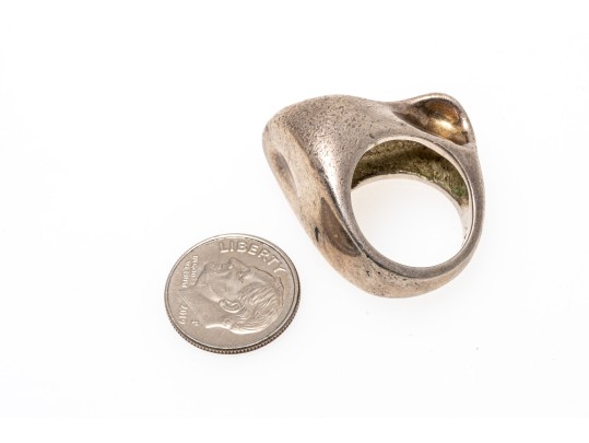 Sterling Bracelet, Brooch And Rings, Sizes 6.5