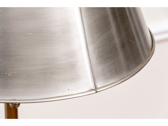 Pair Of Adjustable Classic Chrome Finish Floor Lamps