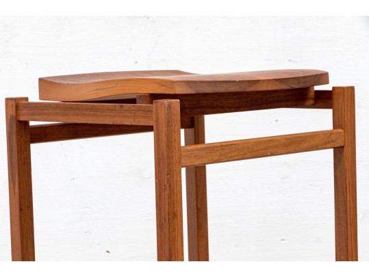 Pair Of Quentin Kelly For Infusion Furniture, Boston Wooden Counter Stools 