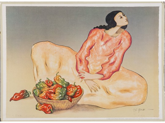 After R.C. Gorman (Am., 1932-2005) Signed Print After A Color Lithograph, 