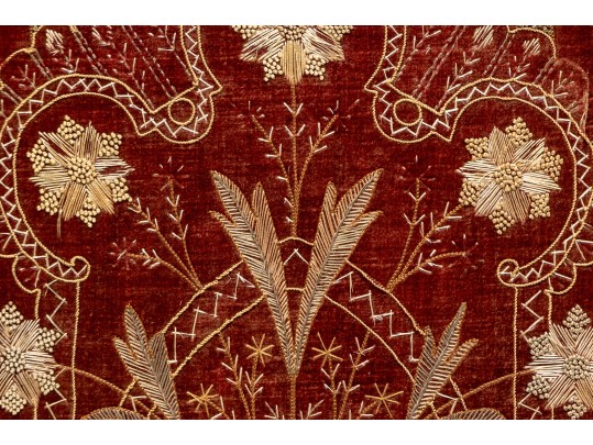 Fine Antique Embroidered Fire Screen 