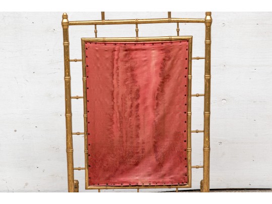 Fine Antique Embroidered Fire Screen 