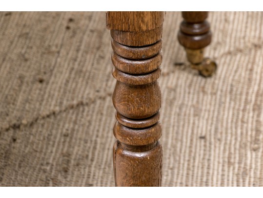 Antique Oak Writing Table 