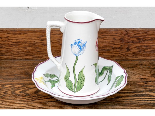 Hand Painted Italian Ceramic Set For Tiffany & Co. 