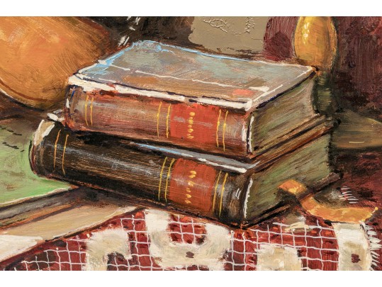 Signed Oil On Canvas, Musical Still Life