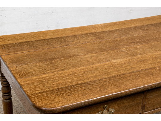 Antique Oak Writing Table 