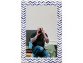 Chic Indigo Chevron Wall Mirror