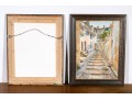 G. Darcy, Two Signed Watercolors On Paper, Mediterranean Village Streets