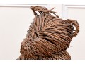 Playful Three Foot Wicker Teddy Bear