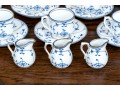 Vintage Continental Blue And White Porcelain Demitasse Set
