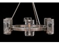 6 Light Chandelier Nickel And Glass