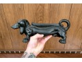 Black Painted Iron Boot Scrape Dachshund Shaped
