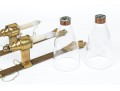 Pair Of Quality Heavy Brass And Glass Wall Sconces