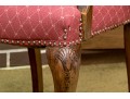 Pair Of Antique Queen Anne Style Fruitwood Armchairs