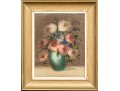 Vintage Oil On Canvas Board, Vase Of Flowers