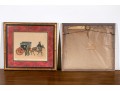 Pair Of Antique French Hand Colored Etchings, Chinese Genre Scenes With Figures