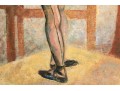 Vintage Oil On Artist Board, Ballerina