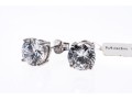 Sterling Silver And Zirconia Stud Earrings.