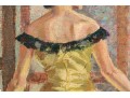 Vintage Oil On Artist Board, Ballerina