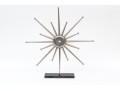 Vintage Sunburst Battery Table Clock By Surya India