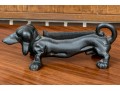 Black Painted Iron Boot Scrape Dachshund Shaped