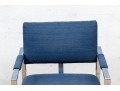 Pair Of Chrome Framed Upholstered Armchairs