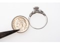 Ornate 10K White Gold Diamond Ring, Size 6.75