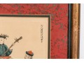 Pair Of Antique French Hand Colored Etchings, Chinese Genre Scenes With Figures