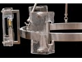 6 Light Chandelier Nickel And Glass