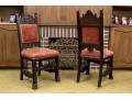 Pair Of Antique Carved Oak Side Chairs 